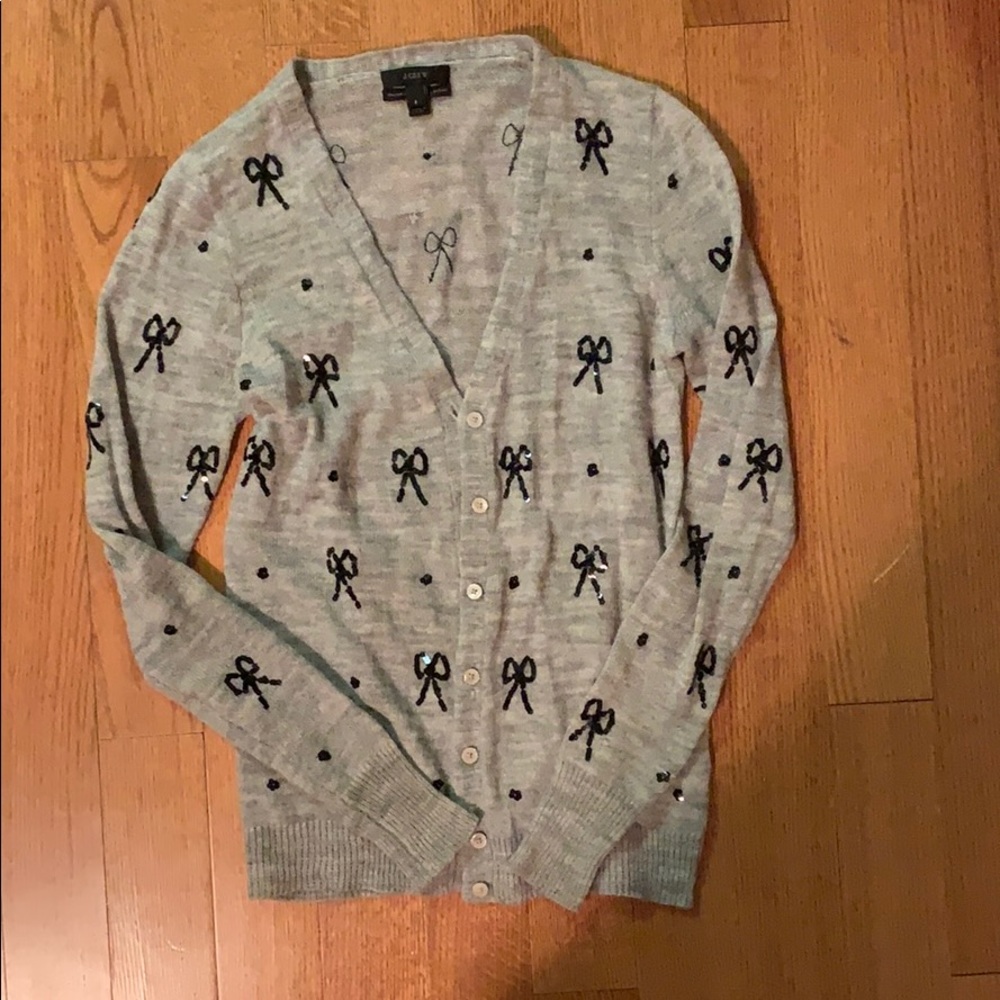 Jcrew sequin bow sweater!